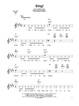 page one of Sing! (Ukulele)