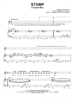 page one of Stomp (Original Mix) (Piano, Vocal & Guitar Chords (Right-Hand Melody))