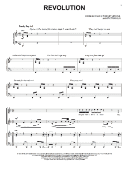 page one of Revolution (Piano, Vocal & Guitar Chords (Right-Hand Melody))