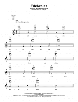 page one of Edelweiss (from The Sound of Music) (Ukulele)