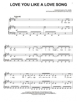 page one of Love You Like A Love Song (Piano, Vocal & Guitar Chords (Right-Hand Melody))