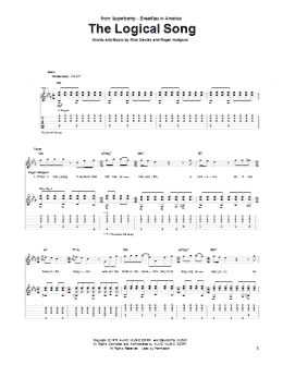 page one of The Logical Song (Guitar Tab)