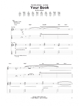 page one of Your Book (Guitar Tab)
