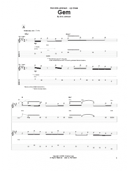 page one of Gem (Guitar Tab)