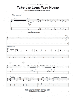 page one of Take The Long Way Home (Guitar Tab)