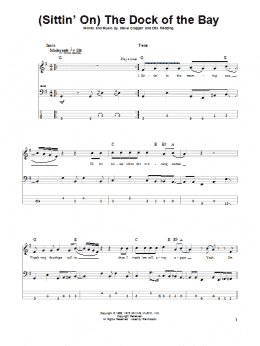 page one of (Sittin' On) The Dock Of The Bay (Bass Guitar Tab)