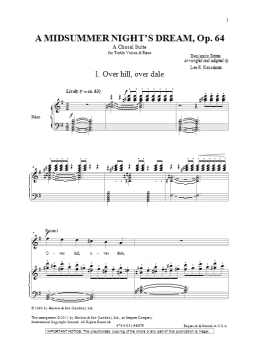 page one of A Midsummer Night's Dream - A Choral Suite (SSA Choir)