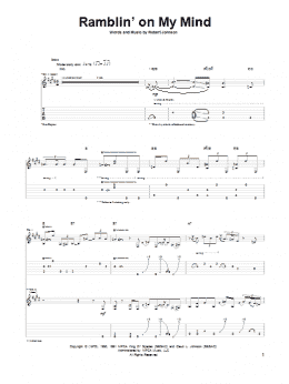 page one of Ramblin' On My Mind (Guitar Tab)