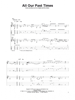page one of All Our Past Times (Guitar Tab)