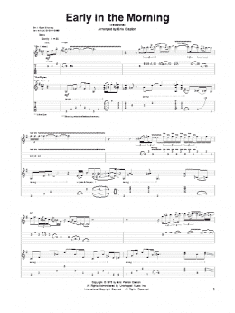 page one of Early In The Morning (Guitar Tab)