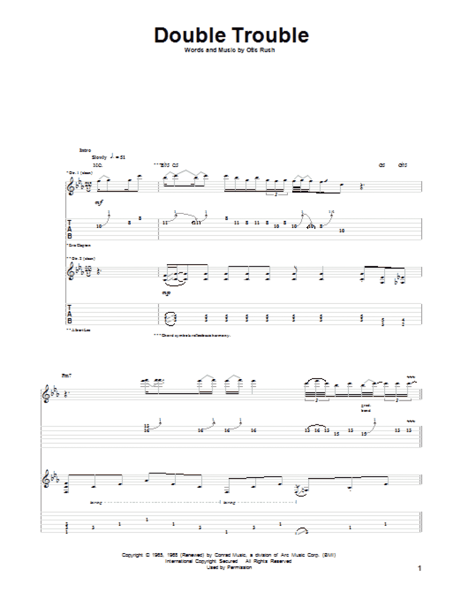 Double Trouble (Guitar Tab)