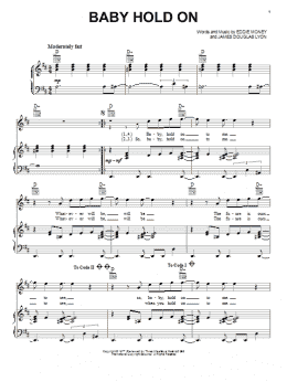 page one of Baby Hold On (Piano, Vocal & Guitar Chords (Right-Hand Melody))