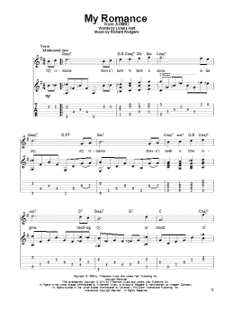 page one of My Romance (Solo Guitar)