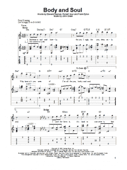 page one of Body And Soul (Solo Guitar)