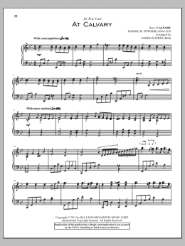 page one of At Calvary (Piano Solo)