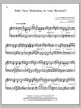 page one of Are You Washed In The Blood? (Piano Solo)