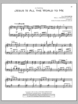 page one of Jesus Is All The World To Me (Piano Solo)