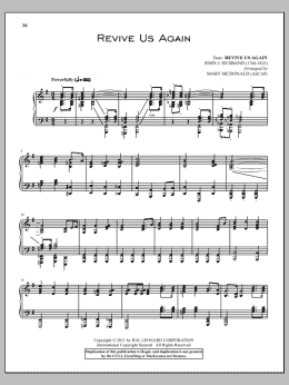 page one of Revive Us Again (Piano Solo)