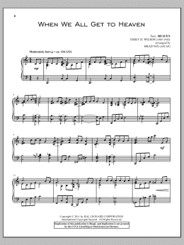 page one of When We All Get To Heaven (Piano Solo)