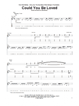 page one of Could You Be Loved (Guitar Tab)