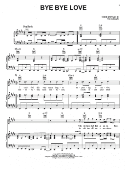 page one of Bye Bye Love (Piano, Vocal & Guitar Chords (Right-Hand Melody))