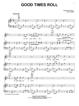 page one of Good Times Roll (Piano, Vocal & Guitar Chords (Right-Hand Melody))