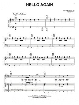 page one of Hello Again (Piano, Vocal & Guitar Chords (Right-Hand Melody))