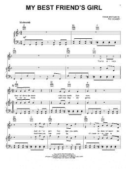 page one of My Best Friend's Girl (Piano, Vocal & Guitar Chords (Right-Hand Melody))