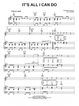 page one of It's All I Can Do (Piano, Vocal & Guitar Chords (Right-Hand Melody))