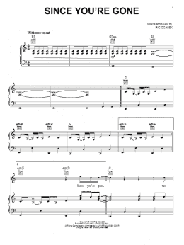 page one of Since You're Gone (Piano, Vocal & Guitar Chords (Right-Hand Melody))