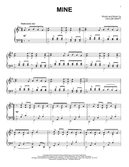 page one of Mine (Piano Solo)