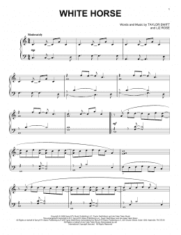page one of White Horse (Piano Solo)