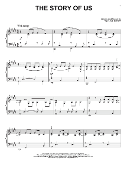 page one of The Story Of Us (Piano Solo)
