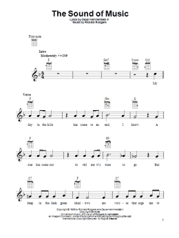 page one of The Sound Of Music (Ukulele)