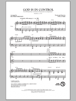 page one of God Is In Control (arr. Heather Sorenson) (SATB Choir)