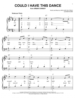 page one of Could I Have This Dance (Very Easy Piano)