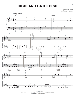 page one of Highland Cathedral (Easy Piano)
