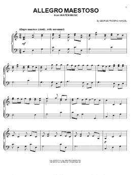 page one of Allegro Maestoso (Easy Piano)