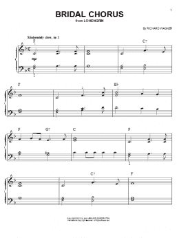 page one of Bridal Chorus (Easy Piano)