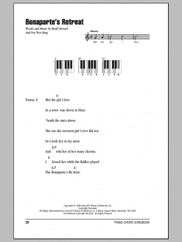 page one of Bonaparte's Retreat (Piano Chords/Lyrics)