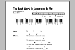 page one of The Last Word In Lonesome Is Me (Piano Chords/Lyrics)