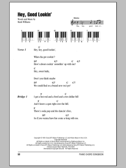 page one of Hey, Good Lookin' (Piano Chords/Lyrics)