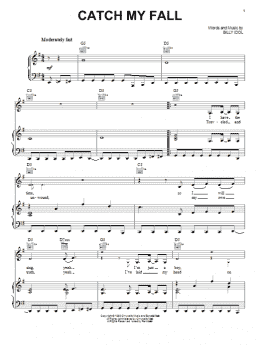 page one of Catch My Fall (Piano, Vocal & Guitar Chords (Right-Hand Melody))