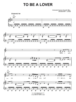 page one of To Be A Lover (Piano, Vocal & Guitar Chords (Right-Hand Melody))