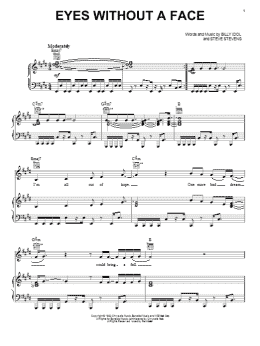 page one of Eyes Without A Face (Piano, Vocal & Guitar Chords (Right-Hand Melody))