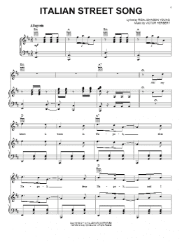 page one of Italian Street Song (Piano, Vocal & Guitar Chords (Right-Hand Melody))