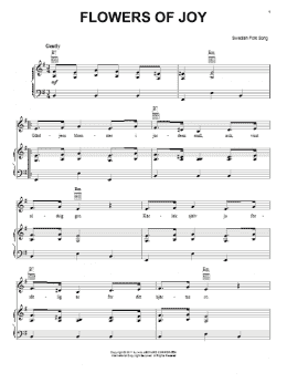 page one of Flowers Of Joy (Piano, Vocal & Guitar Chords (Right-Hand Melody))