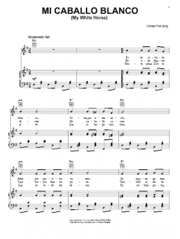 page one of Mi Caballo Blanco (My White Horse) (Piano, Vocal & Guitar Chords (Right-Hand Melody))