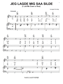 page one of Jeg Lagde Mig Saa Silde (I Laid Me Down To Rest) (Piano, Vocal & Guitar Chords (Right-Hand Melody))