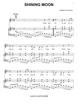 page one of Shining Moon (Piano, Vocal & Guitar Chords (Right-Hand Melody))